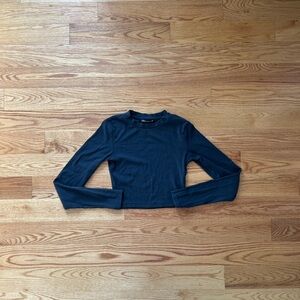 Zara Cropped Grey Long Sleeve